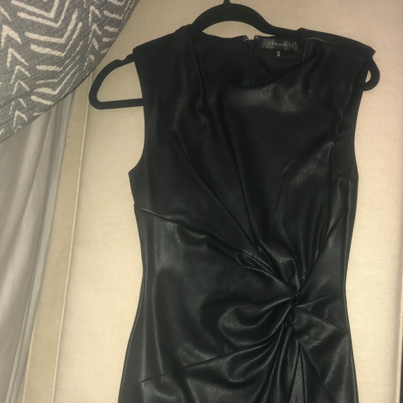 Dynamite Faux Leather Dress - Picture 2 of 3